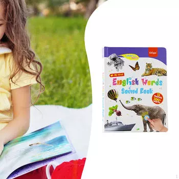 Книга со звуками английских слов Обучение Мальчики Девочки Портативная Легкая Пополнение словарного запаса