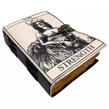 Книга теней, журнал-гримуар ручной работы, кожаный журнал, подарки для него и для нее 7 x 5 in