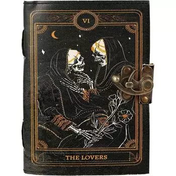 Книга заклинаний, дневник в кожаном переплете, бумажный гримуар, печатный дневник 7 x 5 in