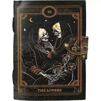 Книга заклинаний, дневник в кожаном переплете, бумажный гримуар, печатный дневник 7 x 5 in