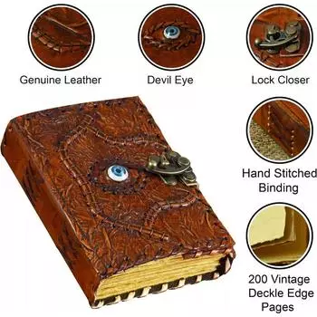 Книга заклинаний Фокус-Покус Книга Заклинаний Фокус-Покус Реквизит Украшения на Хэллоуин 7 x 5 in коричневый