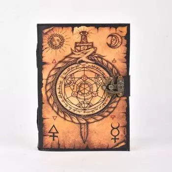 Книга заклинаний кожаный журнал кожаный блокнот подарки для него и для нее 7 x 5 in