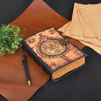 книга заклинаний кожаный журнал кожаный блокнот подарки для него herc 7 x 5 in