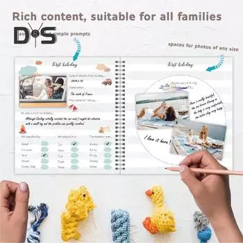 Книга записей о росте ребенка Наклейки для скрапбукинга Сказочный альбом с вехами развития ребенка Сделай сам Дружественный скрапбукинг для развития ребенка A