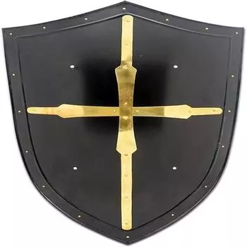 Knight Templar Crusader Shield 18G Steel LARP