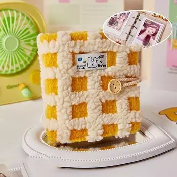 Книги для коллекции фотокарточек с отрывными листами INS Держатель для фотокарточек Мягкий переплет для фотоальбома Подарок для девочки жёлтый