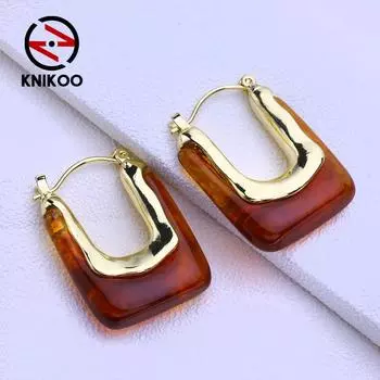 KNIKOO большие серьги-клипсы для женщин, модные серьги-гвоздики, ювелирные изделия для свадебной вечеринки, подарки A