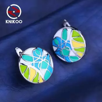 KNIKOO круглые серьги-клипсы для женщин, модные серьги-гвоздики, ювелирные изделия для свадебной вечеринки, подарки A