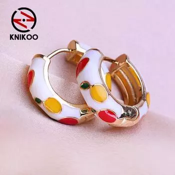 KNIKOO круглые серьги-клипсы для женщин, модные серьги, ювелирные изделия для подарков на свадьбу A
