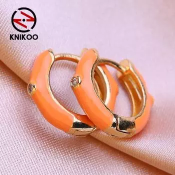 KNIKOO круглые серьги-клипсы для женщин, модные серьги-кольца, ювелирные изделия для свадебной вечеринки, подарки, серьги с фианитом CZ A