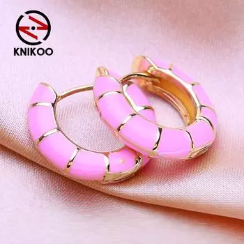 KNIKOO круглые серьги-клипсы для женщин, модные серьги-кольца, ювелирные изделия для свадебной вечеринки, подарки, серьги A