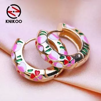 KNIKOO круглые серьги-клипсы для женщин, модные серьги-кольца, ювелирные изделия для свадебной вечеринки, подарки, серьги A
