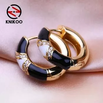 KNIKOO круглые серьги-клипсы для женщин, модные серьги, ювелирные изделия для подарков на свадьбу A
