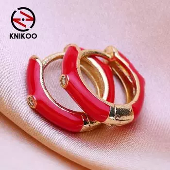 KNIKOO круглые серьги-клипсы для женщин, модные серьги-кольца, ювелирные изделия для свадебной вечеринки, подарки, серьги с фианитом CZ A