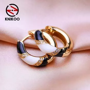 KNIKOO круглые серьги-клипсы для женщин, модные серьги, ювелирные изделия для подарков на свадьбу A