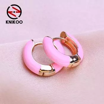 KNIKOO круглые серьги-клипсы для женщин, модные серьги, ювелирные изделия для подарков на свадьбу белый