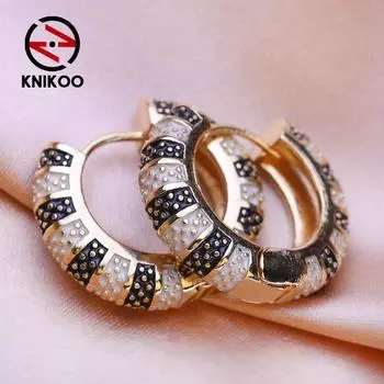 KNIKOO круглые серьги-клипсы для женщин, модные серьги-кольца, ювелирные изделия для свадебной вечеринки, подарки, серьги с фианитом CZ A
