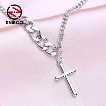 KNIKOO модное ожерелье с крестом, женская подвеска для женщин и девочек, ожерелье с кубическим цирконием, ювелирное изделие, подарок