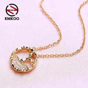KNIKOO модное ожерелье женская подвеска для женщин ожерелье для девочек ювелирные изделия подарок золотой