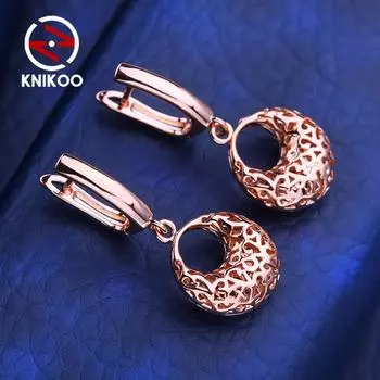 KNIKOO полые серьги-клипсы для женщин, модные серьги-гвоздики-кольца, ювелирные изделия для свадебной вечеринки, подарки A