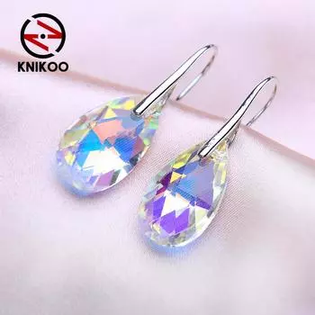 KNIKOO серьги-капли для женщин, модные серьги, ювелирные изделия для подарков на свадьбу разноцветный