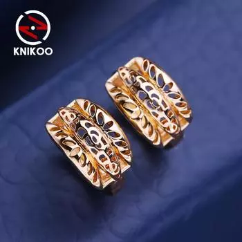 KNIKOO серьги-клипсы для женщин, модные полые серьги-гвоздики, ювелирные изделия для свадебной вечеринки, подарки A