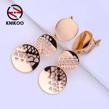 KNIKOO серьги-клипсы для женщин, модные длинные серьги-капли, ювелирные изделия для свадебной вечеринки, подарки A