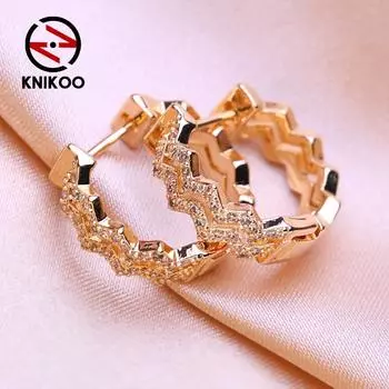 KNIKOO серьги-клипсы для женщин, модные серьги-кольца, ювелирные изделия для свадебной вечеринки, подарки, серьги A