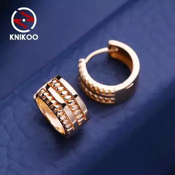 KNIKOO серьги-клипсы для женщин с кубическим цирконием, модные серьги-кольца, ювелирные изделия для свадебной вечеринки, подарки A