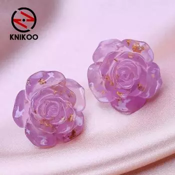 KNIKOO серьги с розами для женщин, модные серьги с цветами, ювелирные изделия для свадебной вечеринки, подарки, серьги A