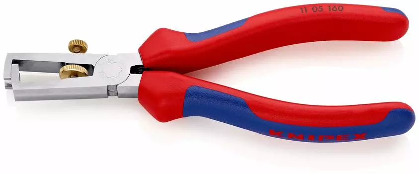 KNIPEX 11 05 160 SB INSULATION Съемники 6, 3 с мягкой ручкой, хромированные, в блистерной упаковке