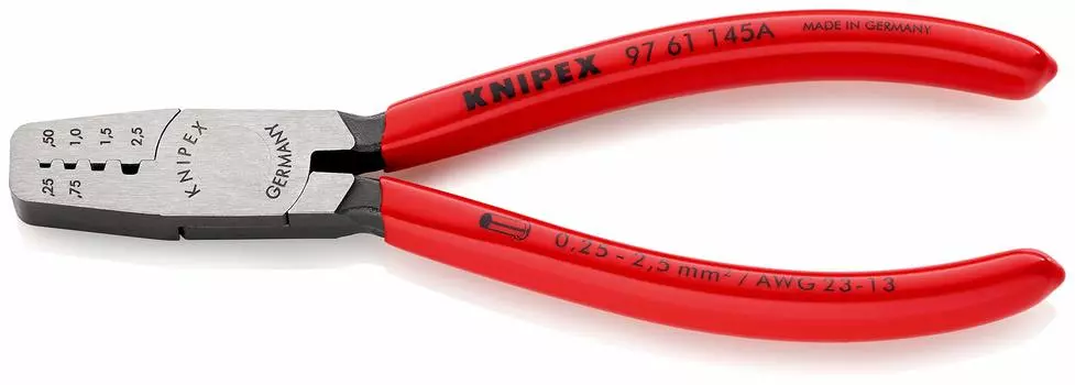 Knipex Crimping pliers for end sleeves 9761145A 9761-145A
