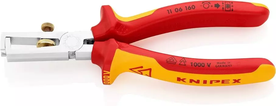 KNIPEX Инструмент для зачистки изолированных концов проводов 1106-160 1000 В(SB)
