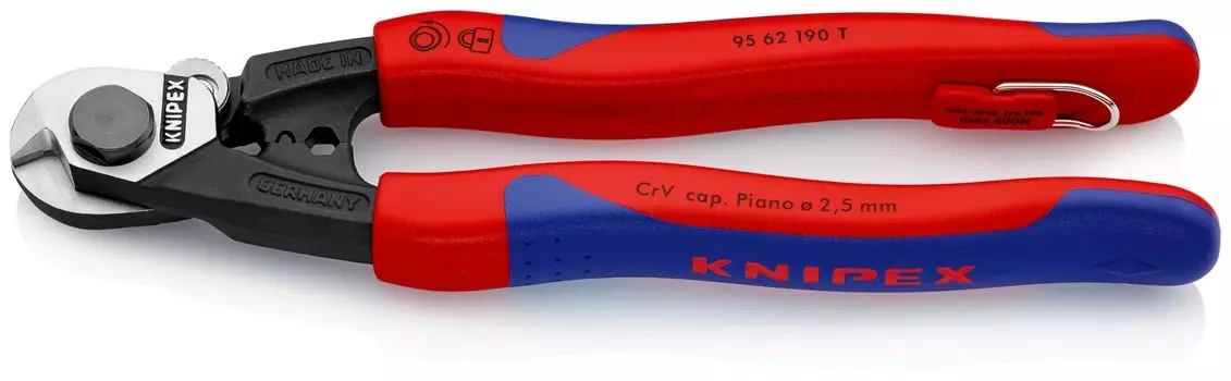 KNIPEX Канатный резак Предотвращение падений 9562-190TBK (BK)
