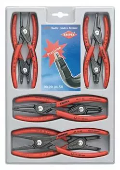 KNIPEX KNIPEX 002004SB Precision Snap Ring Pliers Set (Set of 8)