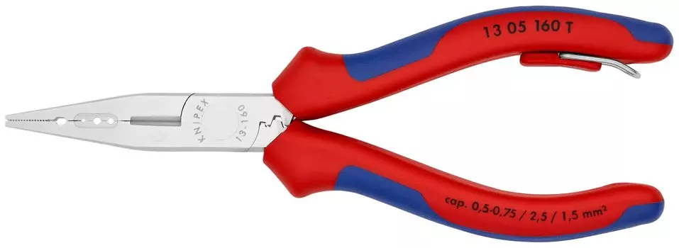 KNIPEX KNIPEX Клещи электрика Защита от падений 1305-160TBK (BK