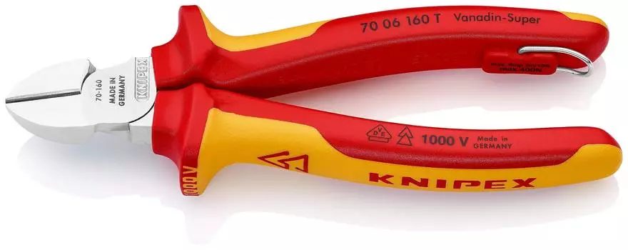 KNIPEX Nipper KNIPEX Insulated Diagonal Nipper Fall Prevention 7006-160TBK (BK) 7006-160TBK