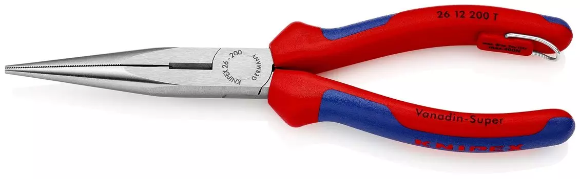 KNIPEX Плоскогубцы KNIPEX Защита от падения 2612-200TBK Длинноносые (BK)