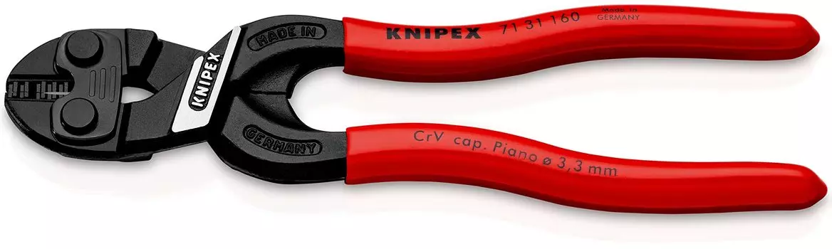 KNIPEX Small clipper with recess 7131-160SB
