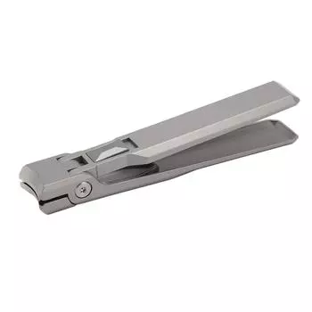 Книпсер для ногтей из нержавеющей стали с широким отверстием и кнопкой, с защитой от брызг, с плоским зевом