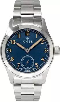 KNIS Varnish Made in Japan Watch Retro Military Watch Sapphire Glass 10 ATM Water Resistant Stainless Steel Strap Blue Men s KN003-BLSS