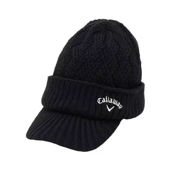 knit cap with brim Golf hat C24291123 [Callaway] Men s (fleece lining) / / 1010_Black