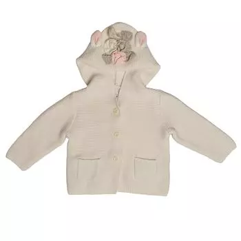 Knitted Hoodie Jacket with Unicorn 336733 for Baby Girl 3/6 MESES бежевый