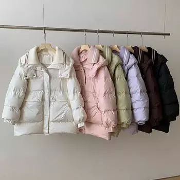 Knitted large lapel down jacket women s 2024 winter fashion thickened design sense triangle standard high-end thin jacket tide S слоновая кость