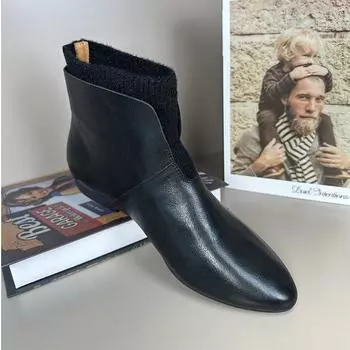 Вязаные туфли на плоской подошве, ботильоны, женская кожаная обувь, тренд, новая мода, зимние ботинки, брендовая зимняя повседневная обувь для прогулок, Botas Mujer 35