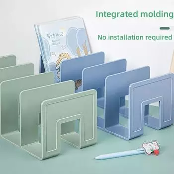 Книжная подставка, настольная перегородка для хранения книг, полка для хранения книжного стола, зажим для книг, прозрачная акриловая книжная папка 32.5*14.5*13.2cm зелёный