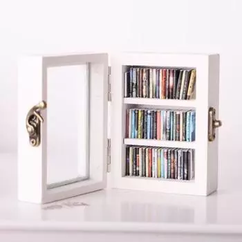 Книжная полка Anxiness с 60 моделями мини-книг, миниатюрный книжный шкаф для снятия стресса, игрушка-фиджет, украшение для мини-книжной полки