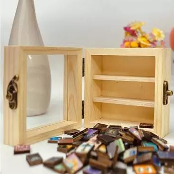 Книжная полка Anxiness с 60 моделями мини-книг, миниатюрный книжный шкаф для снятия стресса, который избавит вас от беспокойства, игрушка-непоседа, украшение для мини-книжной полки для дома