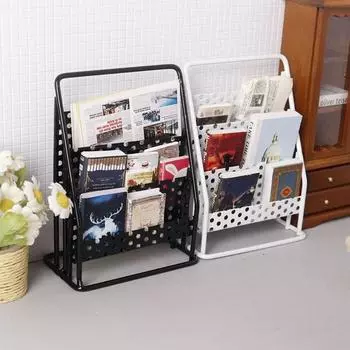 Книжная полка, миниатюрная стойка для газет 1:12 масштабная модель стойки для кукол своими руками белый