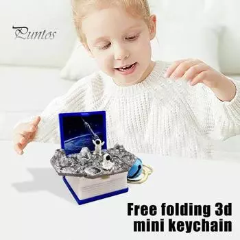 Книжный брелок 3D сцена ремешок дизайн вечеринка подарок улучшить креативность отличные детские школьные сумки брелок с кнопкой C